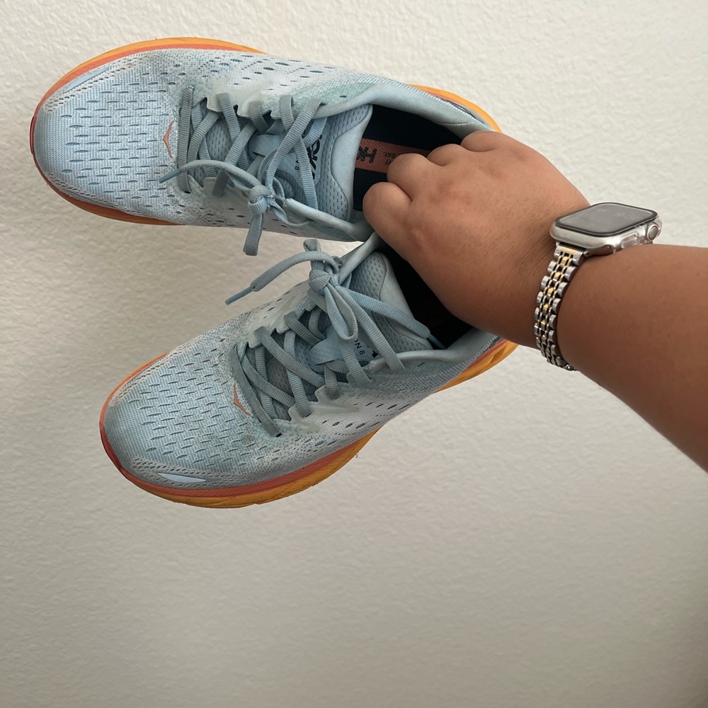 HOKA size 9 Women Sneakers | blue , orange | great condition | used